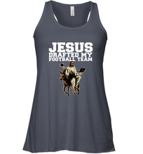Load image into Gallery viewer, Jesus Drafted My Football Team Fantasy Football Women's Racerback Tank
