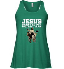 Load image into Gallery viewer, Jesus Drafted My Football Team Fantasy Football Women's Racerback Tank
