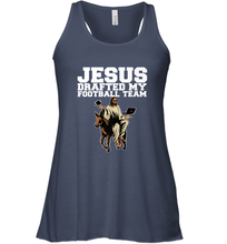 Load image into Gallery viewer, Jesus Drafted My Football Team Fantasy Football Women's Racerback Tank
