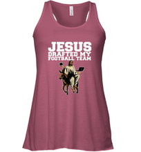Load image into Gallery viewer, Jesus Drafted My Football Team Fantasy Football Women's Racerback Tank
