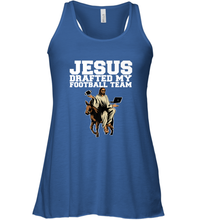 Load image into Gallery viewer, Jesus Drafted My Football Team Fantasy Football Women's Racerback Tank
