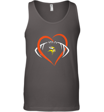 Load image into Gallery viewer, NFL Minnesota Vikings Heart Love Football Men's Tank Top
