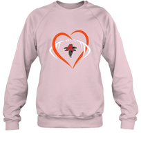 Load image into Gallery viewer, NFLAtlanta Falcons Heart Love Football Crewneck Sweatshirt
