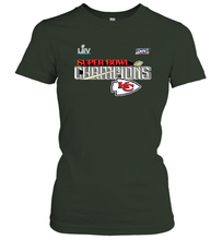 Load image into Gallery viewer, Youth Kansas City Chiefs NFL Pro Line by Fanatics Super Bowl LIV Champions Trophy Women's T-Shirt

