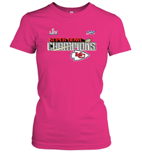 Load image into Gallery viewer, Youth Kansas City Chiefs NFL Pro Line by Fanatics Super Bowl LIV Champions Trophy Women's T-Shirt
