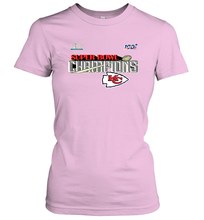 Load image into Gallery viewer, Youth Kansas City Chiefs NFL Pro Line by Fanatics Super Bowl LIV Champions Trophy Women's T-Shirt
