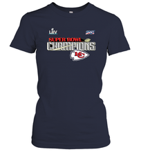 Load image into Gallery viewer, Youth Kansas City Chiefs NFL Pro Line by Fanatics Super Bowl LIV Champions Trophy Women's T-Shirt
