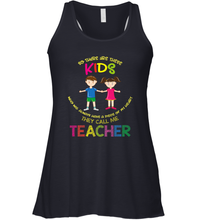 Load image into Gallery viewer, They Call Me Teacher School Kids Fun Appreciation Women's Racerback Tank
