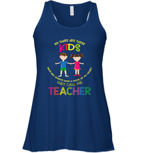 Load image into Gallery viewer, They Call Me Teacher School Kids Fun Appreciation Women's Racerback Tank
