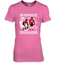 Load image into Gallery viewer, Son Beat Me Fantasy Football Team Draft Women's Premium T-Shirt
