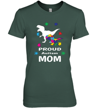 Load image into Gallery viewer, Proud Autism Mom T Rex Dinosaur Autism Awareness Women's Premium T-Shirt
