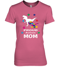 Load image into Gallery viewer, Proud Autism Mom T Rex Dinosaur Autism Awareness Women's Premium T-Shirt

