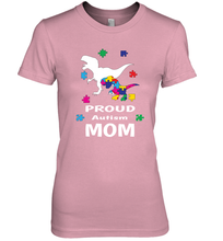 Load image into Gallery viewer, Proud Autism Mom T Rex Dinosaur Autism Awareness Women's Premium T-Shirt
