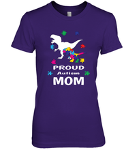 Load image into Gallery viewer, Proud Autism Mom T Rex Dinosaur Autism Awareness Women's Premium T-Shirt
