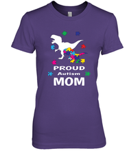 Load image into Gallery viewer, Proud Autism Mom T Rex Dinosaur Autism Awareness Women's Premium T-Shirt
