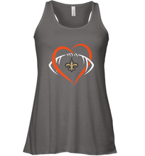 Load image into Gallery viewer, NFL New Orleans Saints Heart Love Football Women's Racerback Tank
