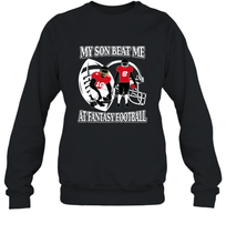 Load image into Gallery viewer, Son Beat Me Fantasy Football Team Draft Crewneck Sweatshirt
