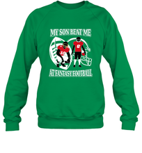 Load image into Gallery viewer, Son Beat Me Fantasy Football Team Draft Crewneck Sweatshirt
