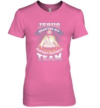 Load image into Gallery viewer, Jesus Drafted My Fantasy Football Women's Premium T-Shirt
