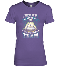 Load image into Gallery viewer, Jesus Drafted My Fantasy Football Women's Premium T-Shirt
