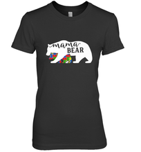 Load image into Gallery viewer, Mama Bear Autism t shirt Autism Awareness Month Women's Premium T-Shirt

