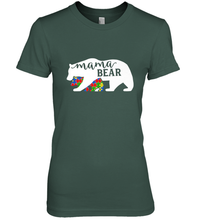 Load image into Gallery viewer, Mama Bear Autism t shirt Autism Awareness Month Women's Premium T-Shirt
