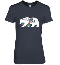Load image into Gallery viewer, Mama Bear Autism t shirt Autism Awareness Month Women's Premium T-Shirt
