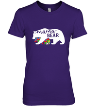 Load image into Gallery viewer, Mama Bear Autism t shirt Autism Awareness Month Women's Premium T-Shirt
