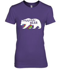 Load image into Gallery viewer, Mama Bear Autism t shirt Autism Awareness Month Women's Premium T-Shirt
