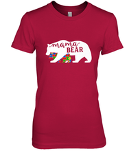 Load image into Gallery viewer, Mama Bear Autism t shirt Autism Awareness Month Women's Premium T-Shirt
