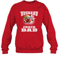 Load image into Gallery viewer, Husband Coach Dad Football Family Sports Team Game Crewneck Sweatshirt

