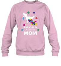 Load image into Gallery viewer, Proud Autism Mom T Rex Dinosaur Autism Awareness Crewneck Sweatshirt
