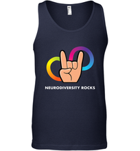 Load image into Gallery viewer, Neurodiversity Rocks Shirt Brain Autism Awareness Men's Tank Top
