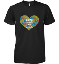 Load image into Gallery viewer, Love needs no words Autism Awareness DayT shirt Men's Premium T-Shirt
