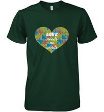 Load image into Gallery viewer, Love needs no words Autism Awareness DayT shirt Men's Premium T-Shirt
