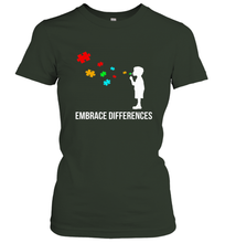 Load image into Gallery viewer, Embrace Differences  Support Autism Awareness Day Tee Women's T-Shirt
