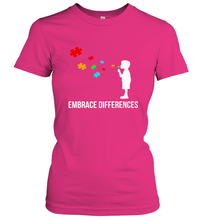 Load image into Gallery viewer, Embrace Differences  Support Autism Awareness Day Tee Women's T-Shirt
