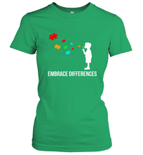 Load image into Gallery viewer, Embrace Differences  Support Autism Awareness Day Tee Women's T-Shirt
