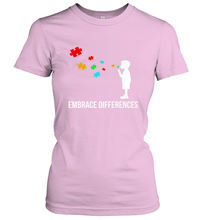 Load image into Gallery viewer, Embrace Differences  Support Autism Awareness Day Tee Women's T-Shirt
