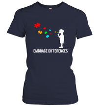 Load image into Gallery viewer, Embrace Differences  Support Autism Awareness Day Tee Women's T-Shirt
