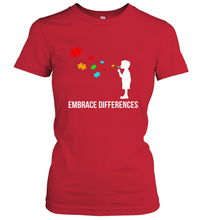 Load image into Gallery viewer, Embrace Differences  Support Autism Awareness Day Tee Women's T-Shirt
