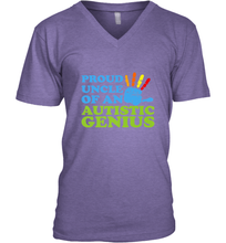 Load image into Gallery viewer, Autism Awareness Shirts Uncle Awareness Month Men's V-Neck
