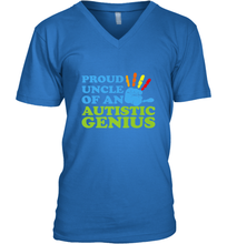 Load image into Gallery viewer, Autism Awareness Shirts Uncle Awareness Month Men's V-Neck
