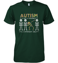 Load image into Gallery viewer, Autism it's a different ability Funny Dabbing skeleton Gift Men's Premium T-Shirt
