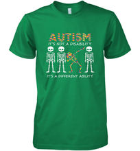 Load image into Gallery viewer, Autism it's a different ability Funny Dabbing skeleton Gift Men's Premium T-Shirt
