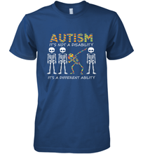Load image into Gallery viewer, Autism it's a different ability Funny Dabbing skeleton Gift Men's Premium T-Shirt
