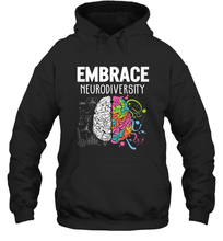 Load image into Gallery viewer, Embrace Neurodiversity Brain ADHD Autism Awareness Hooded Sweatshirt
