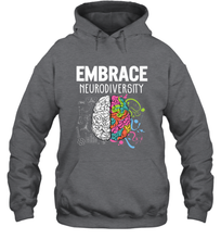 Load image into Gallery viewer, Embrace Neurodiversity Brain ADHD Autism Awareness Hooded Sweatshirt
