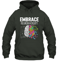 Load image into Gallery viewer, Embrace Neurodiversity Brain ADHD Autism Awareness Hooded Sweatshirt
