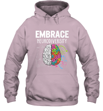 Load image into Gallery viewer, Embrace Neurodiversity Brain ADHD Autism Awareness Hooded Sweatshirt
